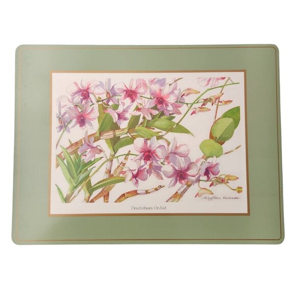 Pimpernel Orchids Cork Backed Place Mats by Jill Walker Set of 4 with Box - Picture 4 of 10